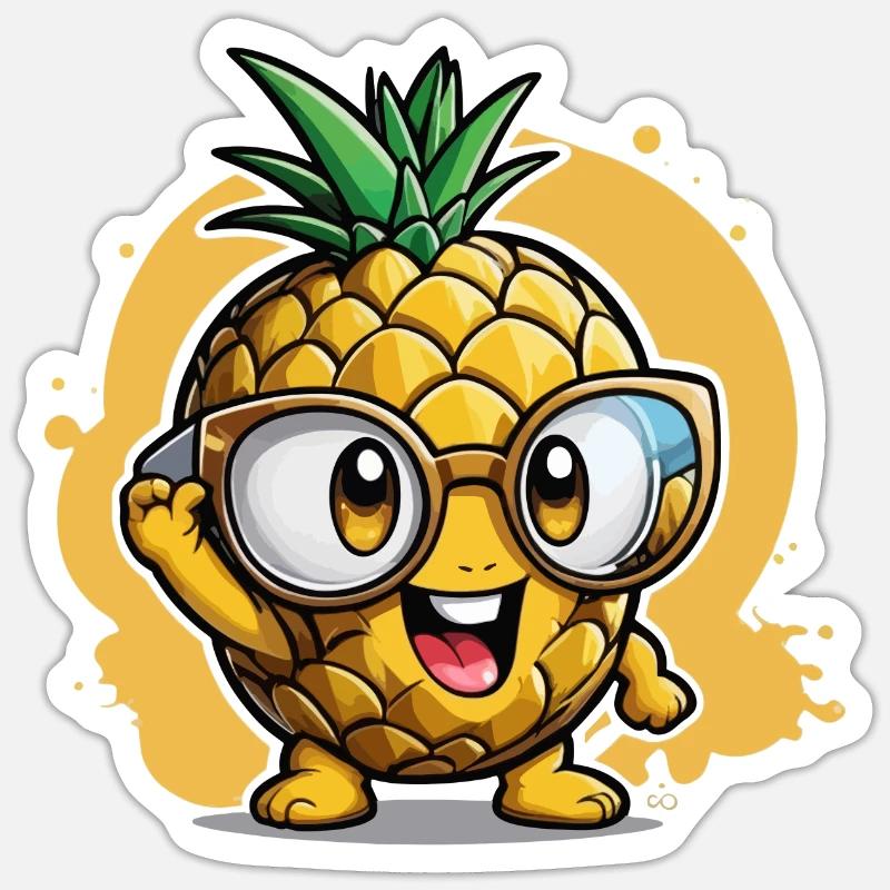 Small pineapple Sticker size S (10 x 10 cm)