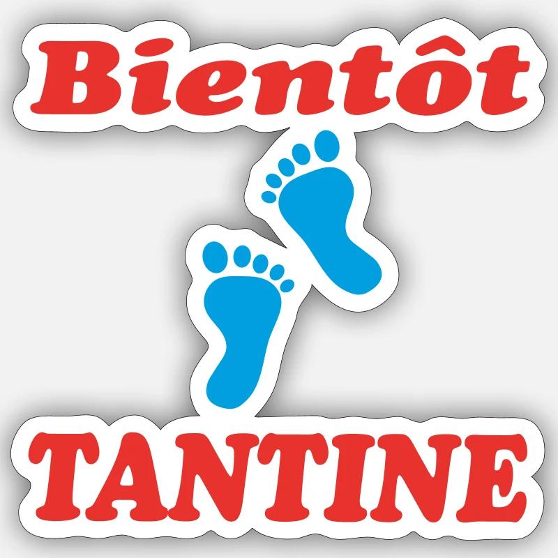 SOON TANTINE - Sticker size S (10 x 10 cm) - white matte