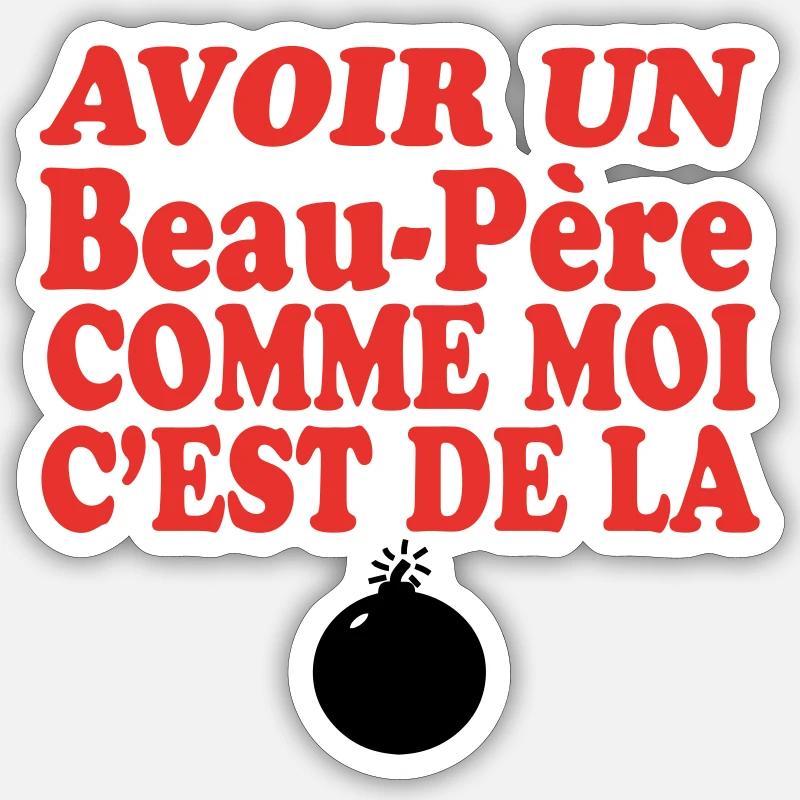 Schwiegervater DER BOMBE Sticker Größe S (10 x 10 cm)