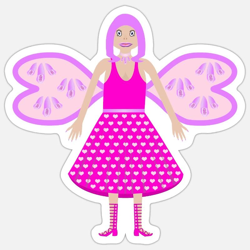 Fantasy Blume Fee Fingerhut Digitalia Sticker Größe S (10 x 10 cm)