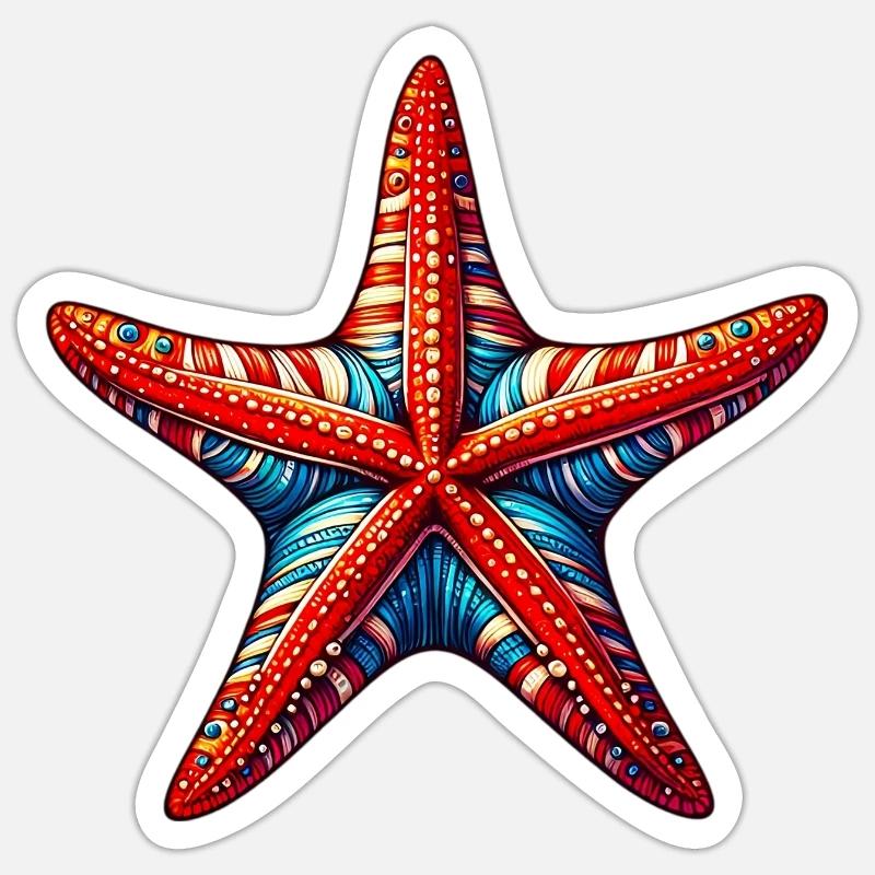 Étoile de mer Sticker taille S (10 x 10 cm)