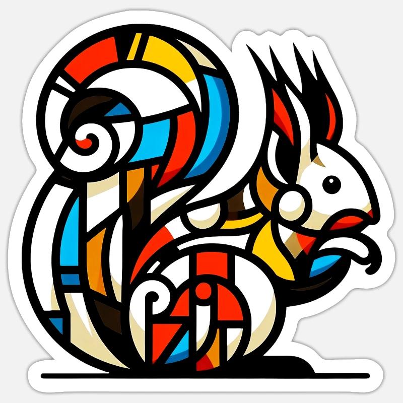 Squirrel - Sticker size S (10 x 10 cm) - white matte