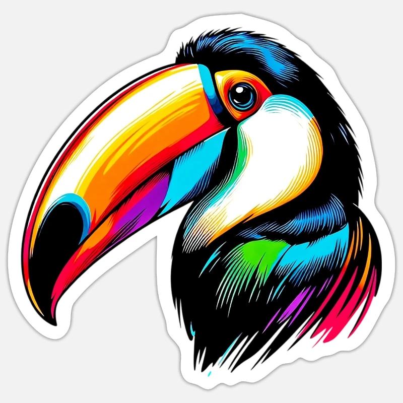 Toucan Sticker taille S (10 x 10 cm)