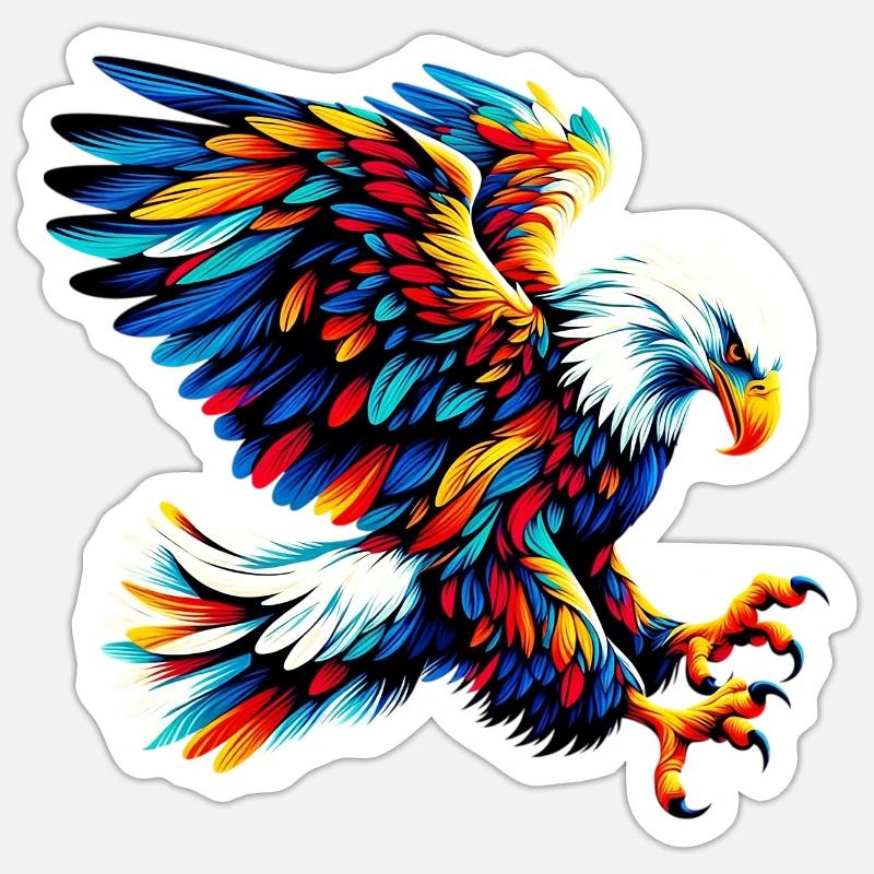 Aigle - Sticker taille S (10 x 10 cm) - blanc mat