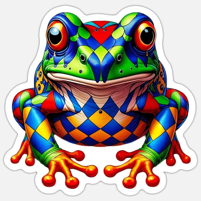 Frog - Sticker size S (10 x 10 cm) - white matte