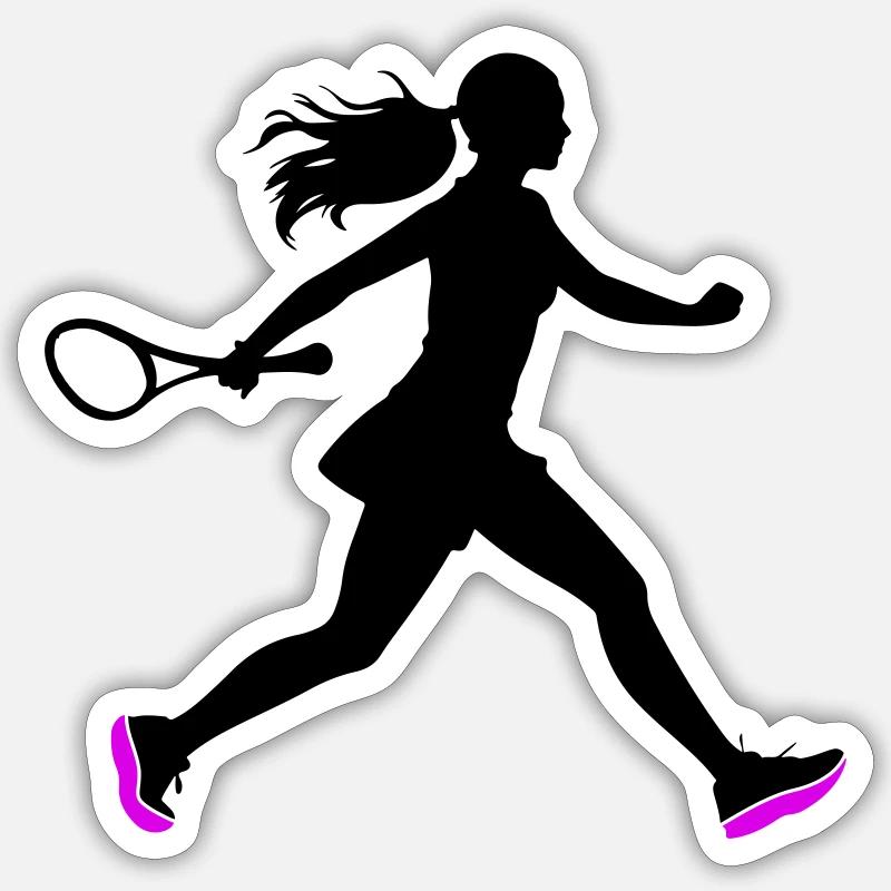 Tennis Player Icon - Sticker size S (10 x 10 cm) - white matte