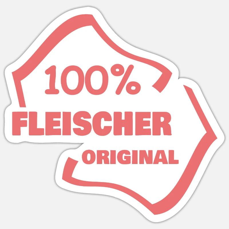 Profession : Boucher Sticker taille S (10 x 10 cm)
