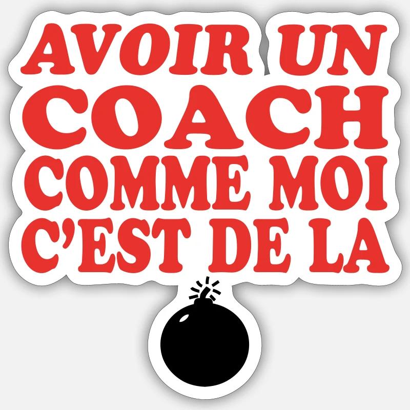 BOMBSHELL COACH - Sticker size S (10 x 10 cm) - white matte