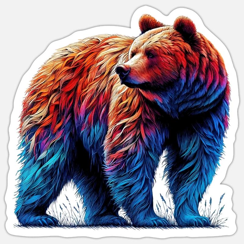 Bear - Sticker size S (10 x 10 cm) - white matte