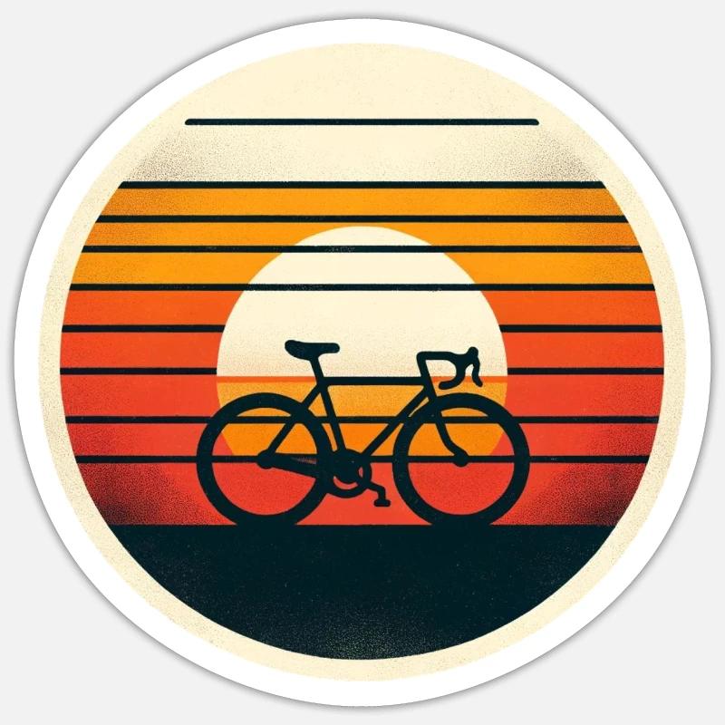 Fahrrad - Sticker Größe S (10 x 10 cm) - Mattweiß