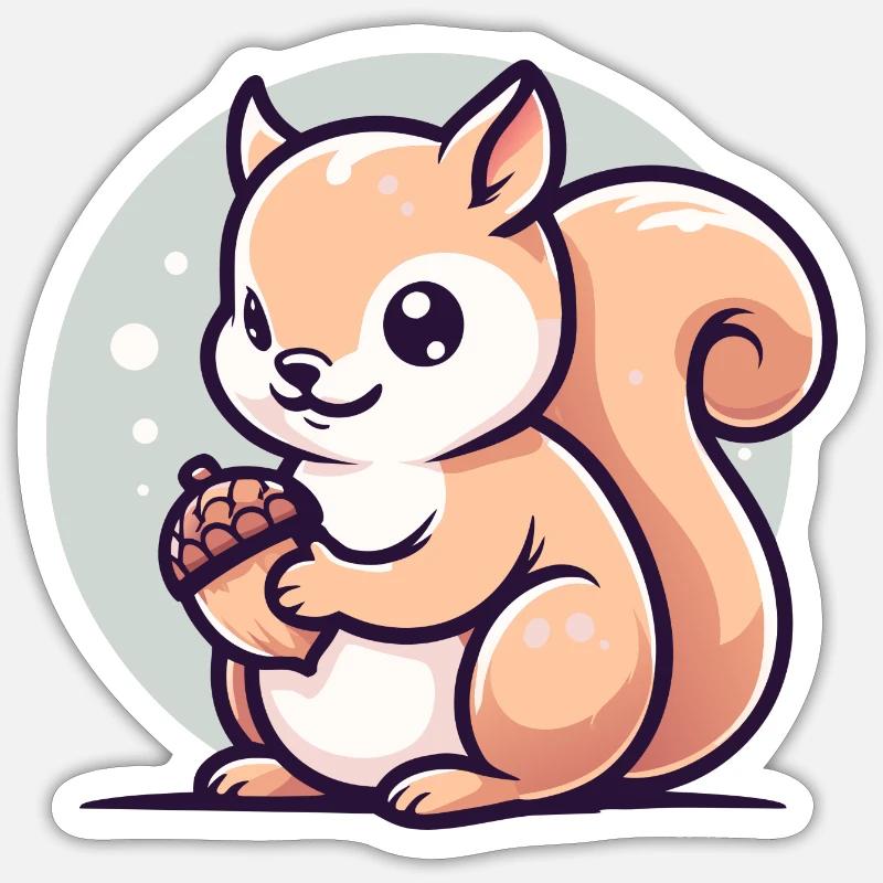 Squirrel Sticker size S (10 x 10 cm)