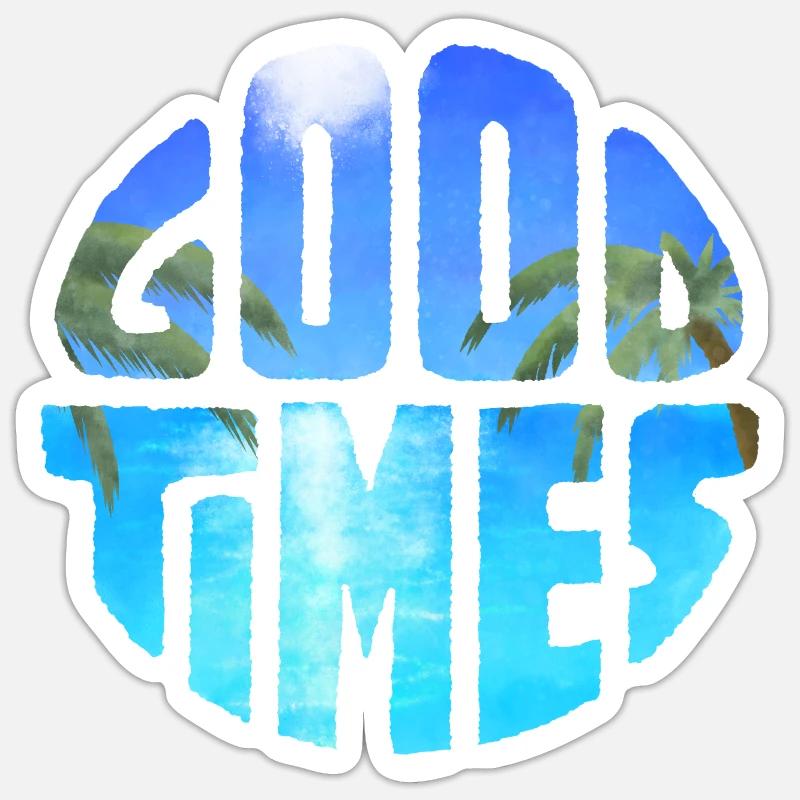 Gute Zeiten - Sticker Größe S (10 x 10 cm) - Mattweiß