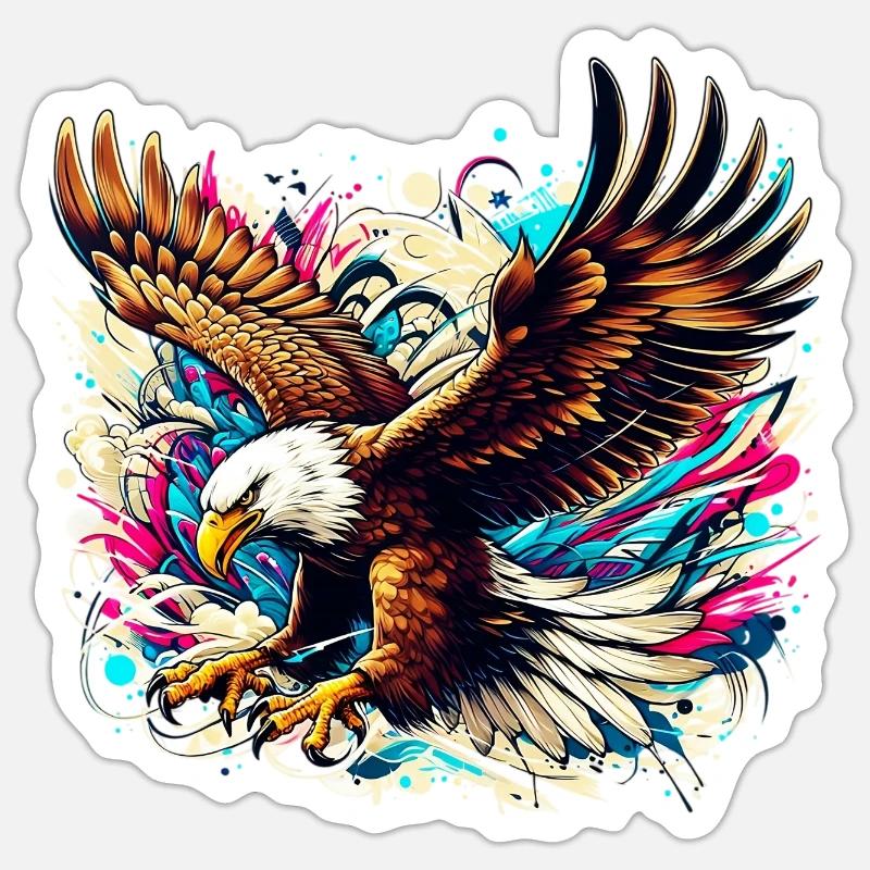 Eagle - Sticker size S (10 x 10 cm) - white matte