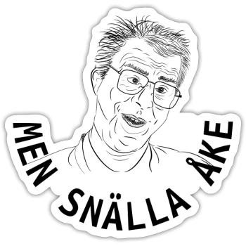 But please Åke - Sticker size S (10 x 10 cm) - white matte - Front