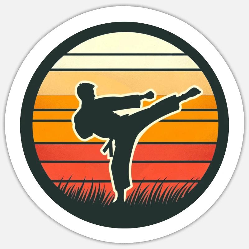 Judo - Sticker taille S (10 x 10 cm) - blanc mat