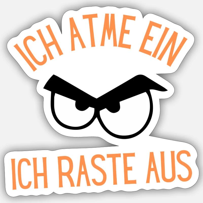 Ich atme ein - Sticker Größe S (10 x 10 cm) - Mattweiß