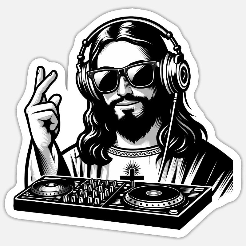 Moderner Jesus Sticker Größe S (10 x 10 cm)