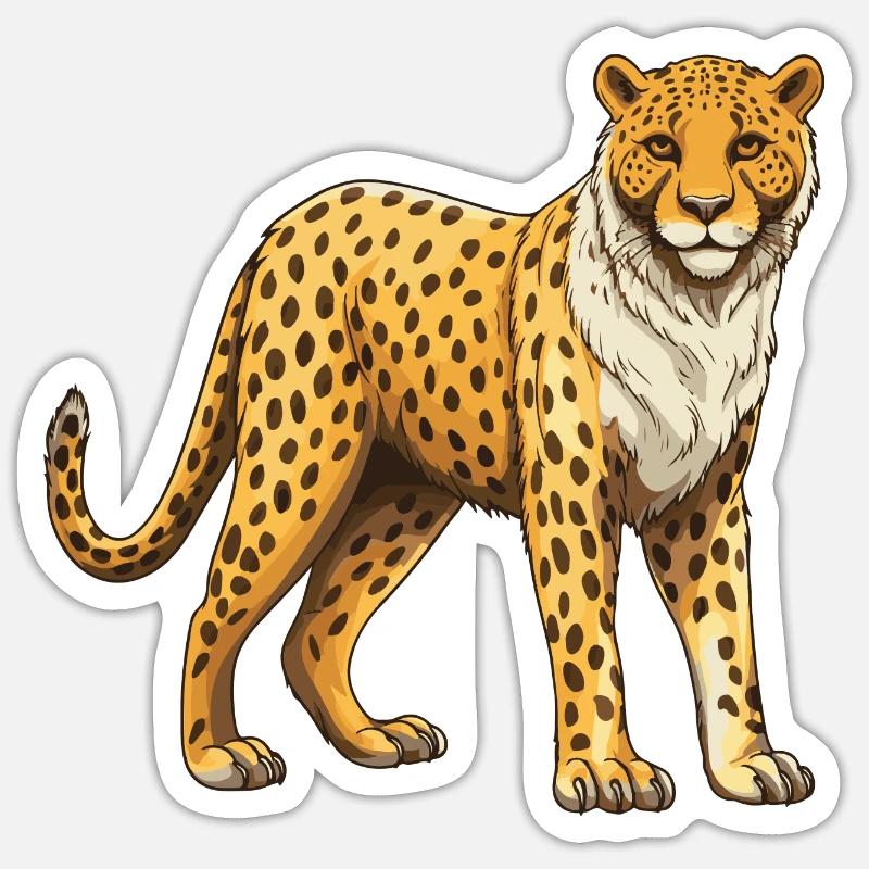 Gepard Tier Sticker Größe S (10 x 10 cm)
