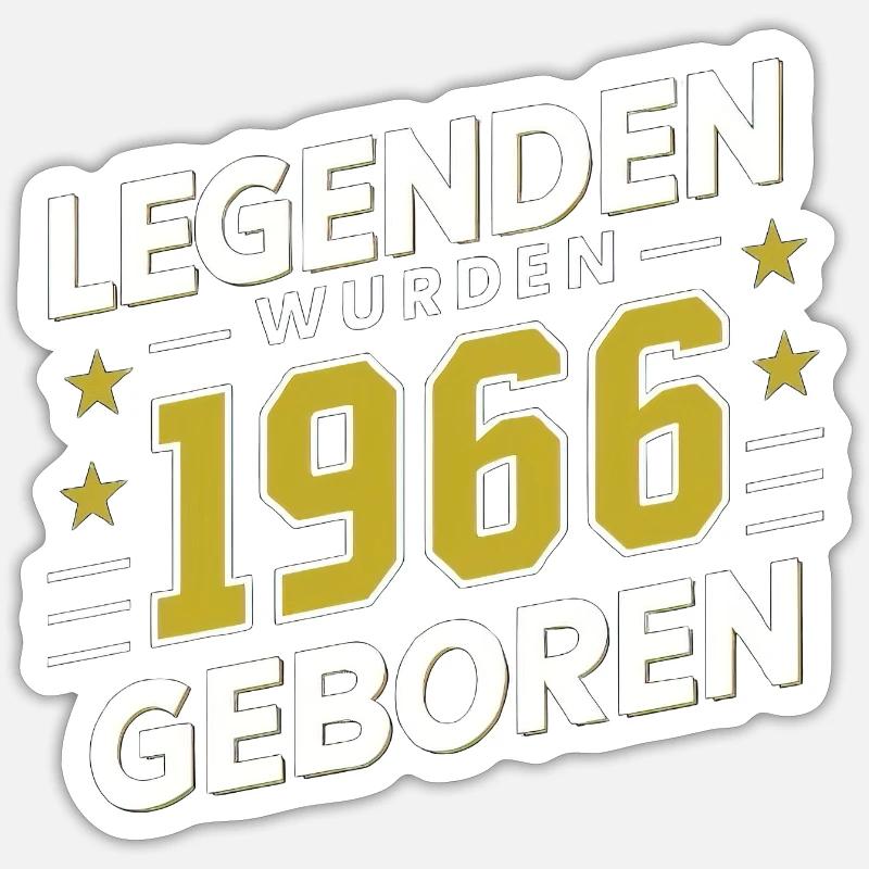 Legends were born in 1966 Sticker size S (10 x 10 cm)