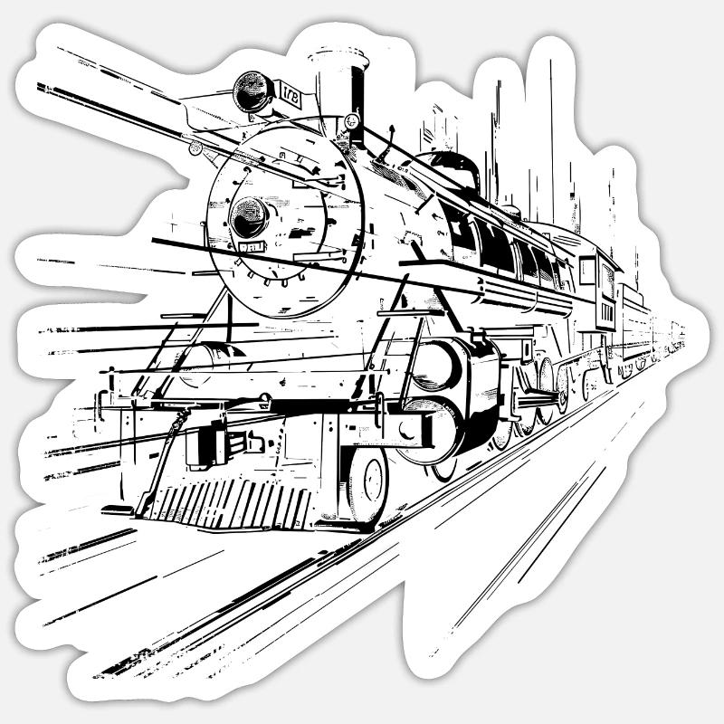 Zug Sticker Größe S (10 x 10 cm)