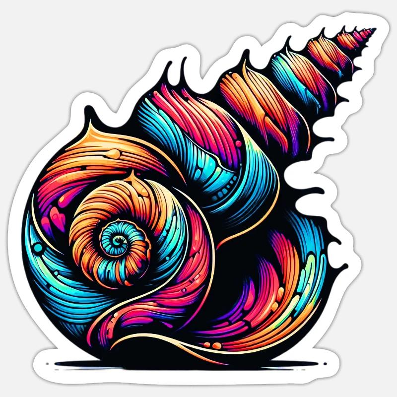Shell Sticker size S (10 x 10 cm)