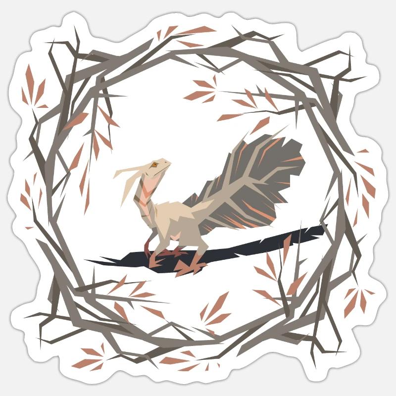 Raptor nageur - Sticker taille S (10 x 10 cm) - blanc mat