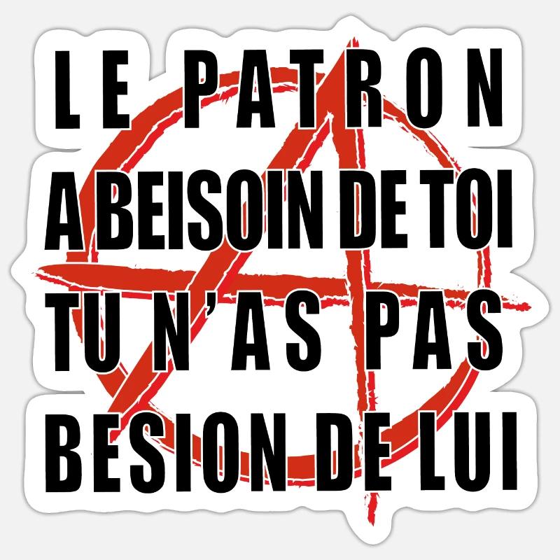 Anarchistischer Aufkleber - Sticker Größe S (10 x 10 cm) - Mattweiß