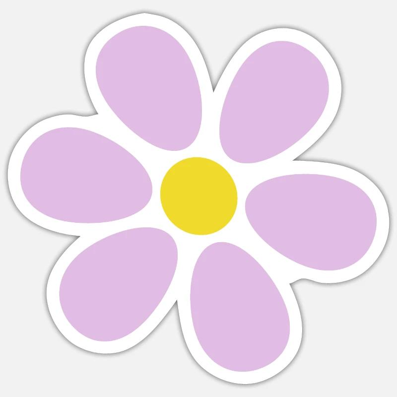 Fleur fleur pastel fleurs fleurs pastel lilas Sticker taille S (10 x 10 cm)