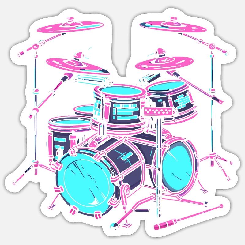Dessin de piège - Sticker taille S (10 x 10 cm) - blanc mat