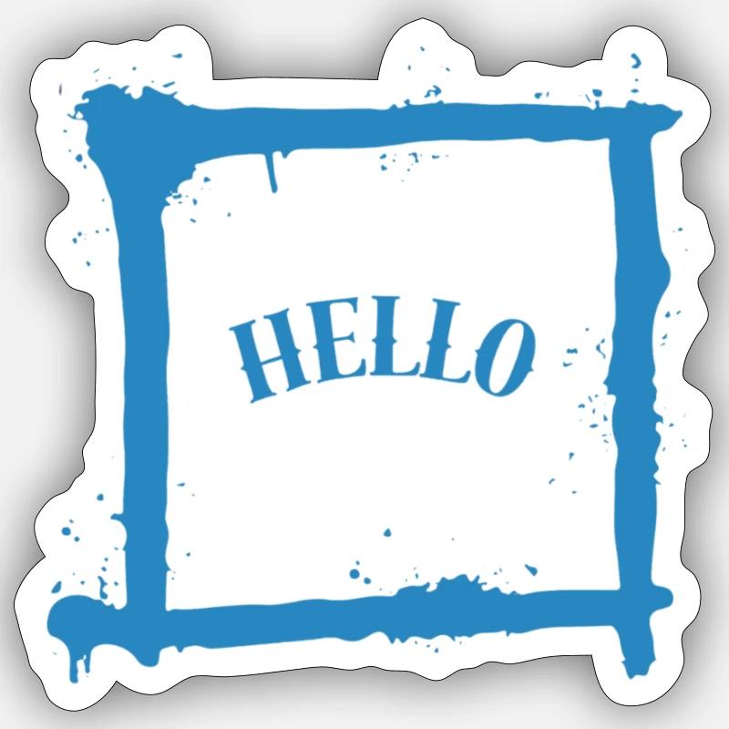 Minimalist Greeting Sticker size S (10 x 10 cm)