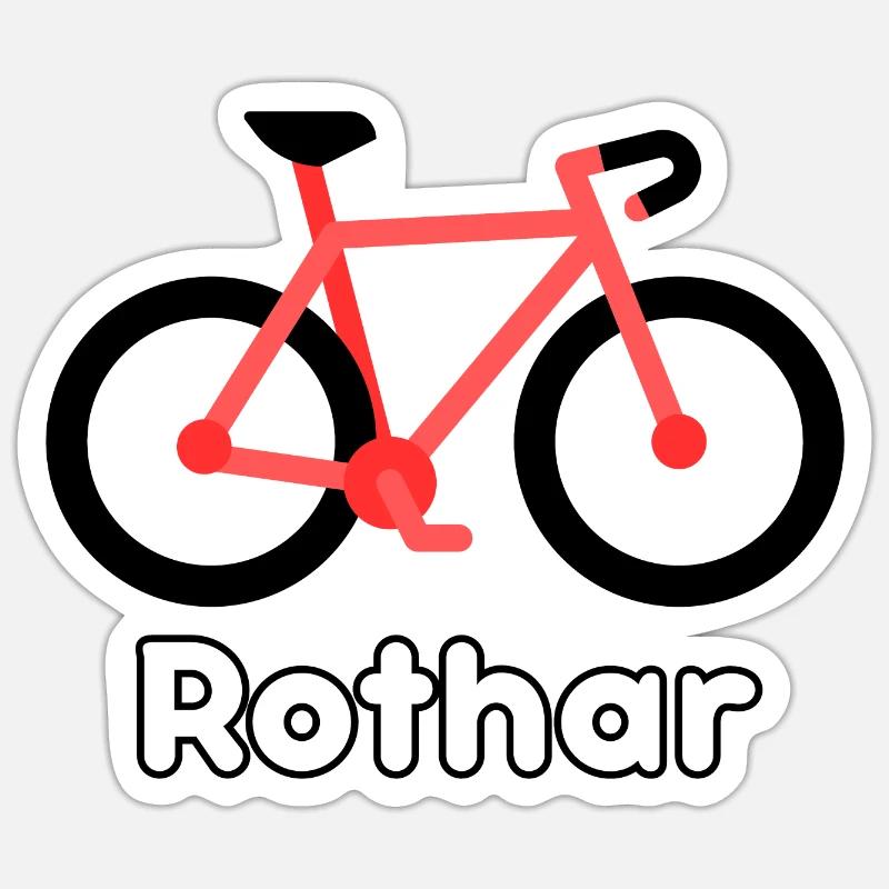 Rothar - Bicycle - Sticker size S (10 x 10 cm) - white matte
