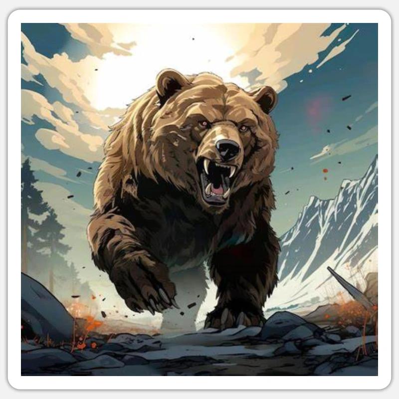 Bear Strength Sticker size S (10 x 10 cm)