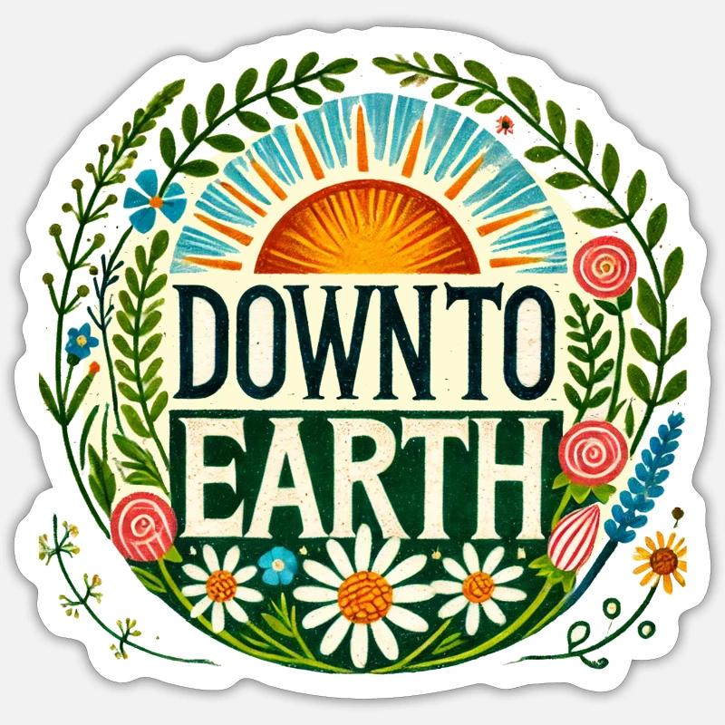 Bodenständig - Sticker Größe S (10 x 10 cm) - Mattweiß