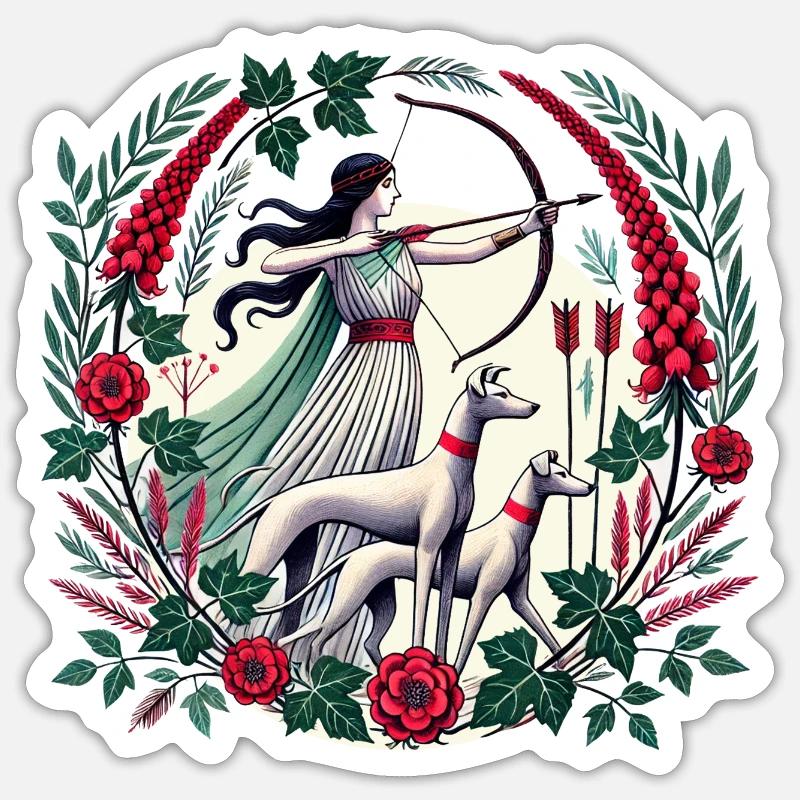 Artemis - Sticker size S (10 x 10 cm) - white matte