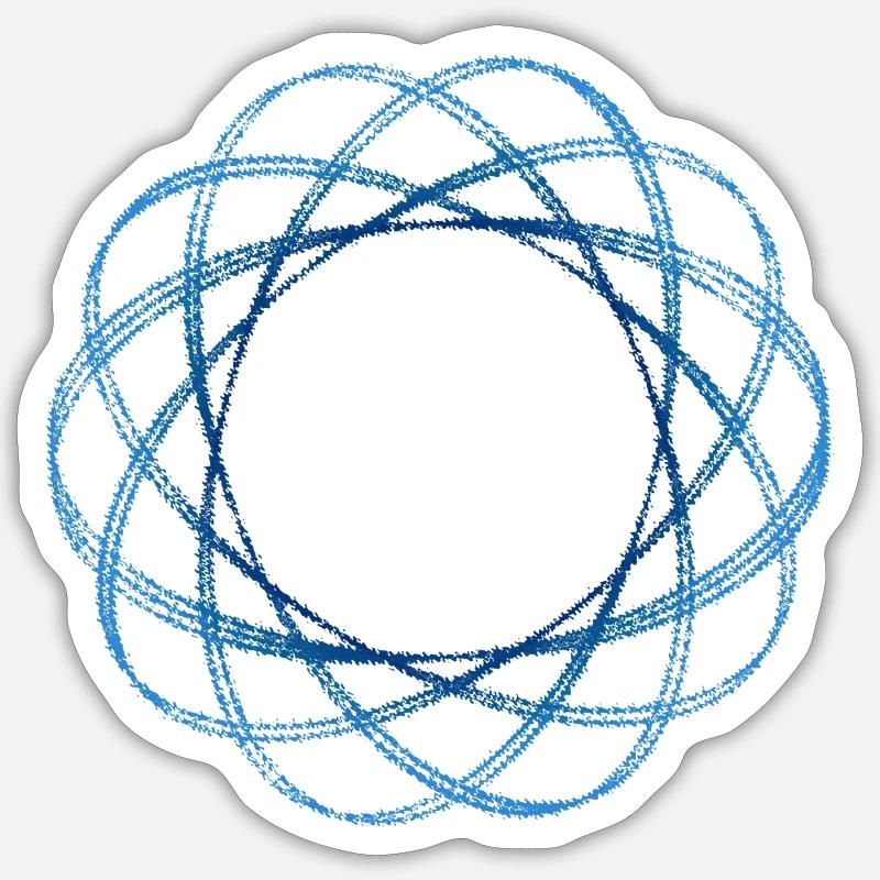 geometrical shape (mod.) crimped - Sticker size S (10 x 10 cm) - white matte