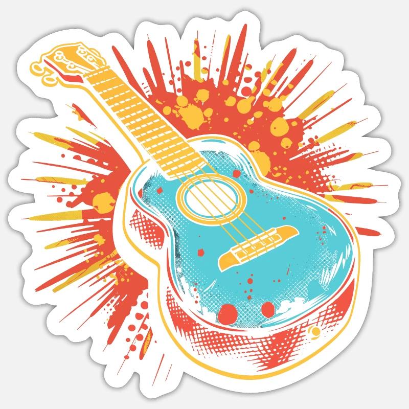 Ukulele Graphics - Sticker size S (10 x 10 cm) - white matte