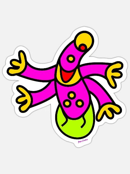lustiges shirt - Sticker Größe S (10 x 10 cm) - Mattweiß