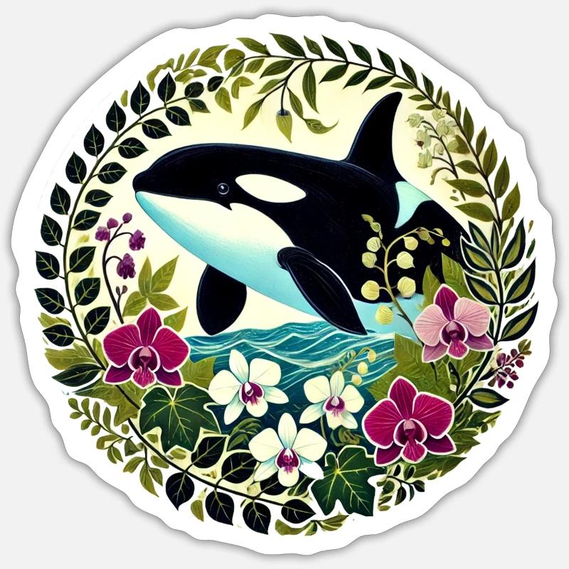 Orque - Sticker taille S (10 x 10 cm) - blanc mat
