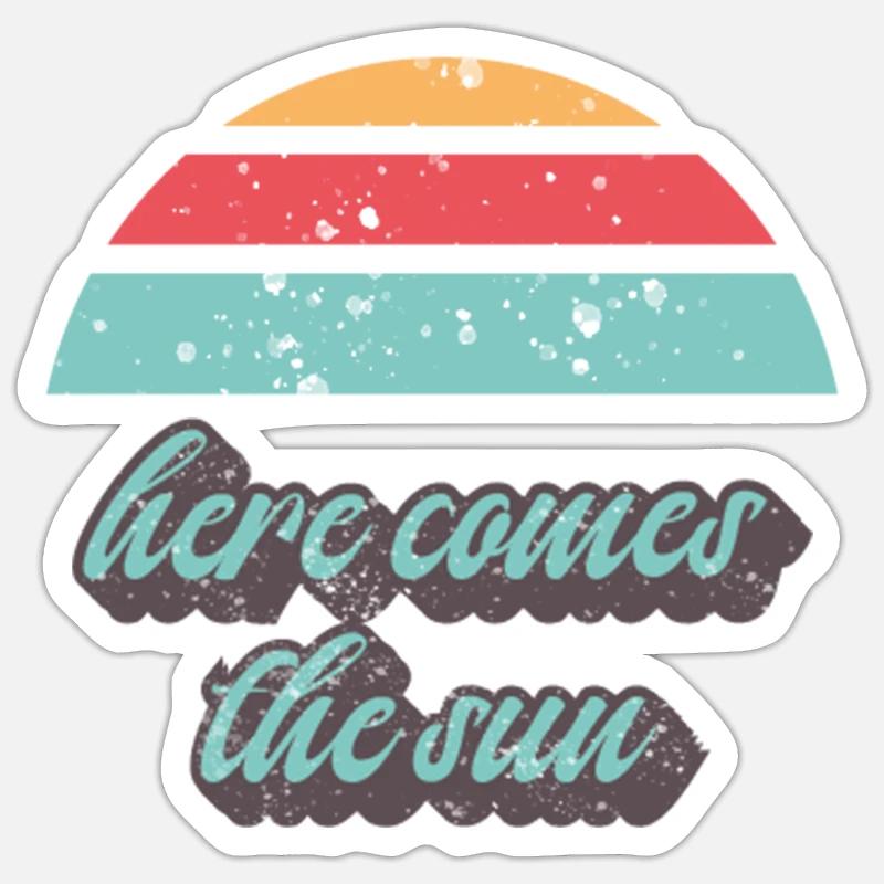 Coucher de soleil Sticker taille S (10 x 10 cm)