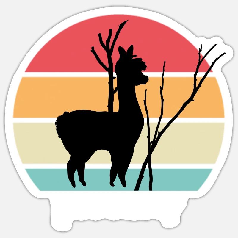 Alpaca - Sticker size S (10 x 10 cm) - white matte