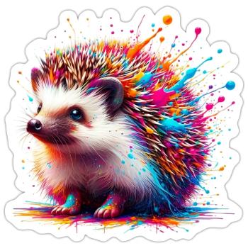 Igel - Sticker Größe S (10 x 10 cm) - Mattweiß - Vorne