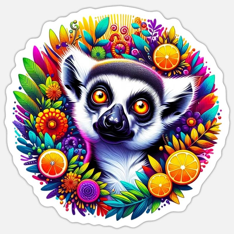 Lemur Sticker size S (10 x 10 cm)