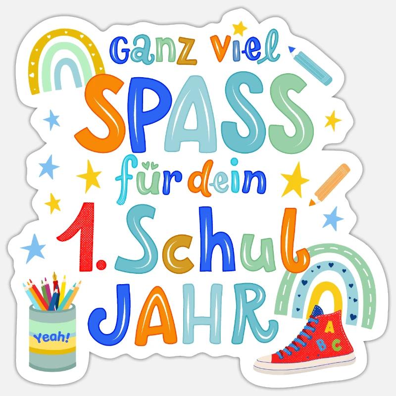 École, Première année - Sticker taille S (10 x 10 cm) - blanc mat