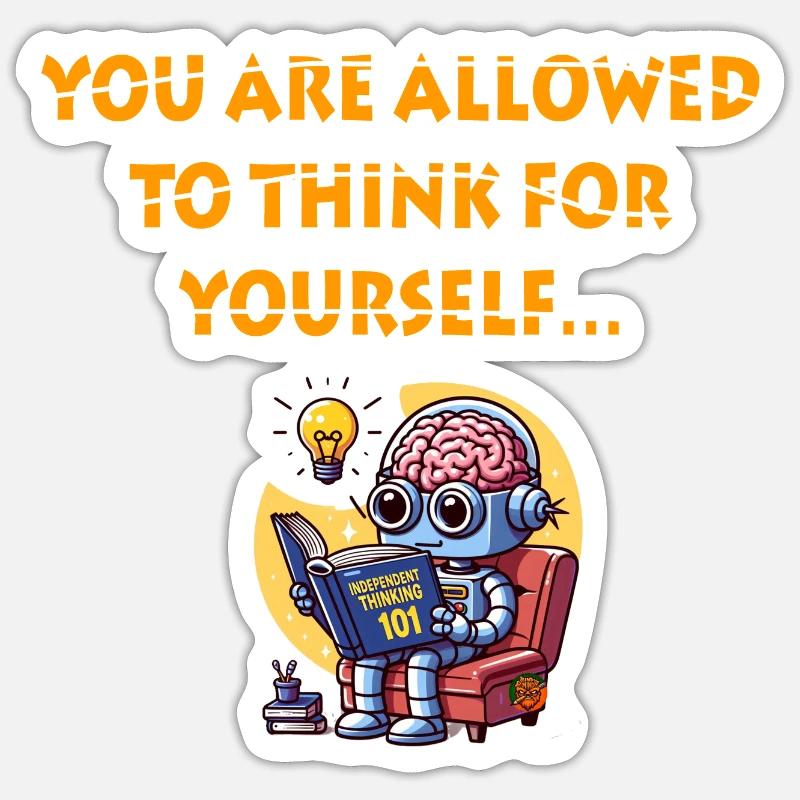 THINK YOURSELF Sticker size S (10 x 10 cm)