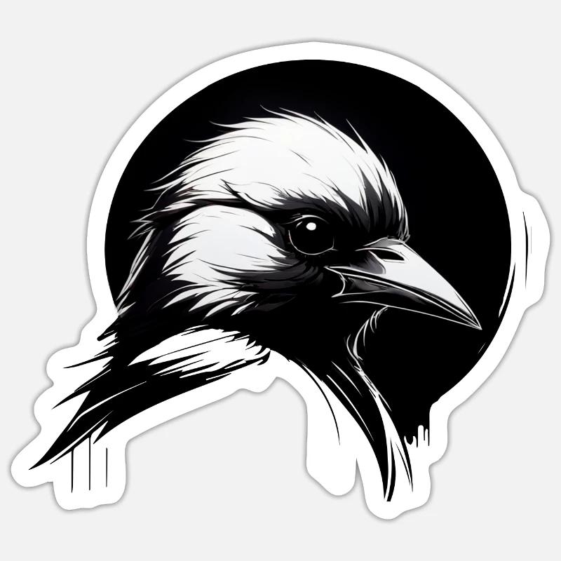 Spatz - Sticker Größe S (10 x 10 cm) - Mattweiß