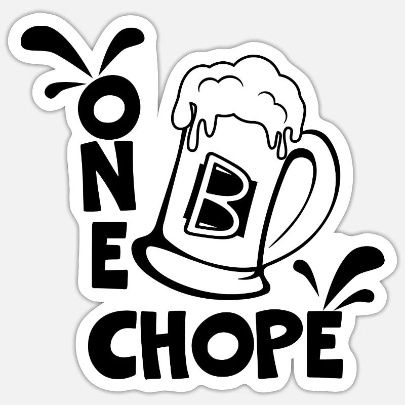 one chope de Bière Sticker taille S (10 x 10 cm)