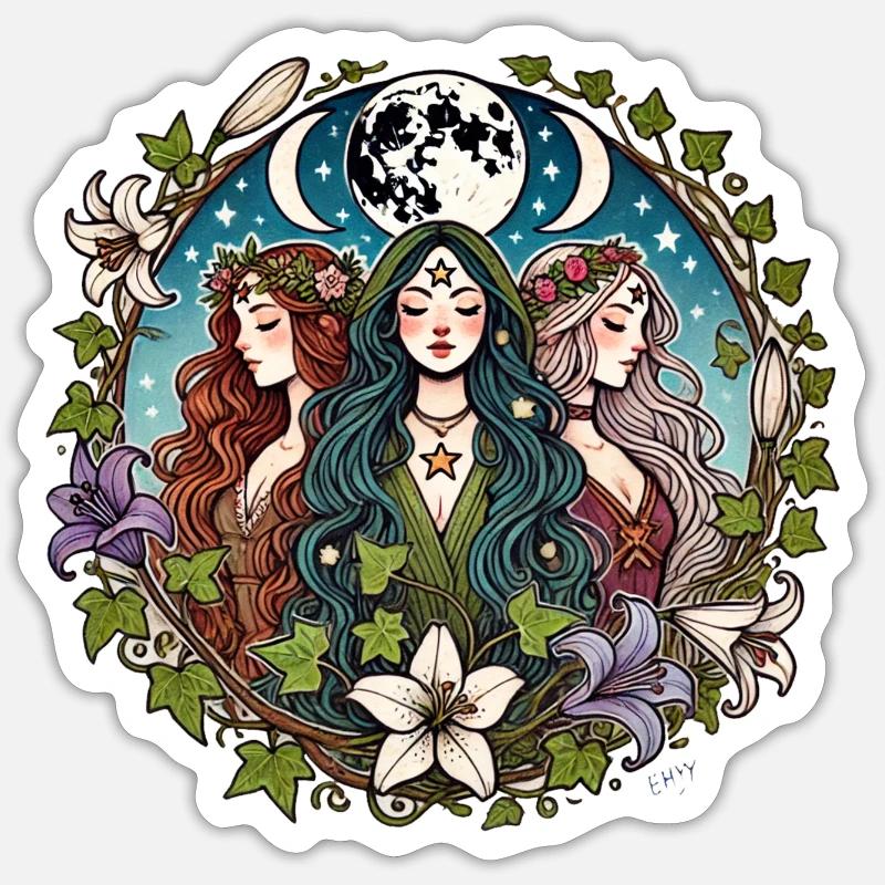 Triple Goddess Sticker size S (10 x 10 cm)