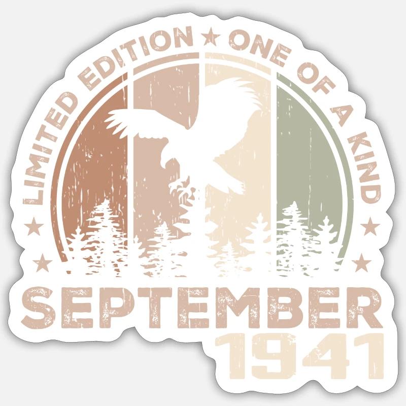 Incomparable since September 1941 83 Anniversary Sticker size S (10 x 10 cm)