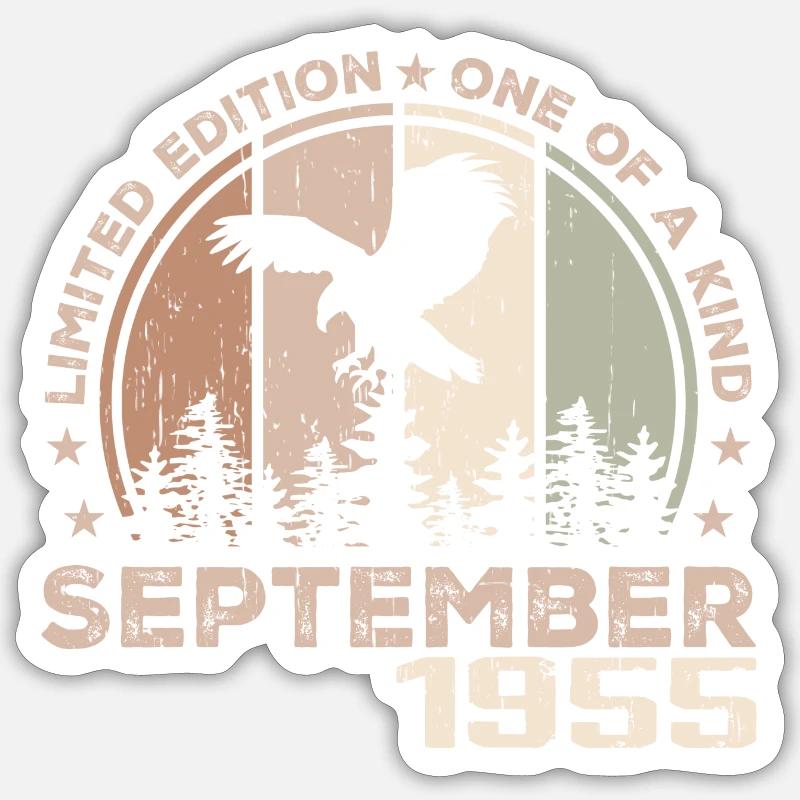 Incomparable since September 1955 69 Anniversary Sticker size S (10 x 10 cm)