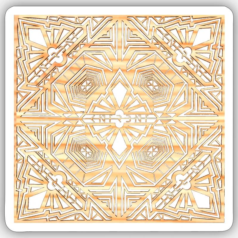 KNTRBNT Pattern Wood Sticker Größe S (10 x 10 cm)